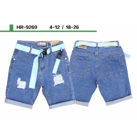 Spodenki Jeansy  DZIECIĘCA , size 4-12 lat, paczka 5szt, 1kolor