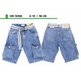 Spodenki Jeansy  DZIECIĘCA , size 4-12 lat, paczka 5szt, 1kolor