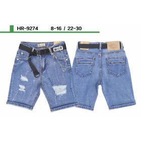 Spodenki Jeansy  DZIECIĘCA , size 8-16 lat, paczka 5szt, 1kolor