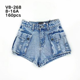 Spodenki Jeansy DZIECIĘCA , size 8-16 lat, paczka 10szt, 1kolor