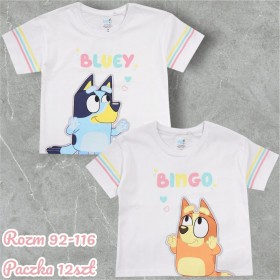 Bluzki DZIECIĘCE , size 92-116,paczka 12szt, mix kolor