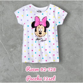 Bluzki DZIECIĘCE , size 92-128,paczka 12szt, 1kolor