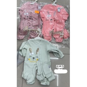 Kombinezon DZIECIĘCE , size 62-74,paczka 3szt, 1 kolor