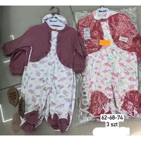 Kombinezon DZIECIĘCE , size 62-74,paczka 3szt, 1 kolor