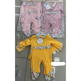 Kombinezon DZIECIĘCE , size 3-9m,paczka 3szt, 1 kolor