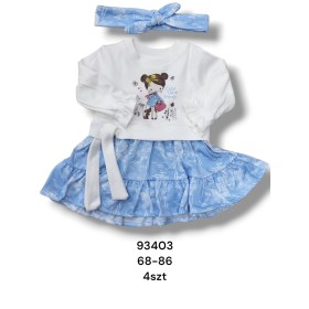 Sukienka DZIECIĘCE , size 68-86,paczka 4szt, 1 kolor
