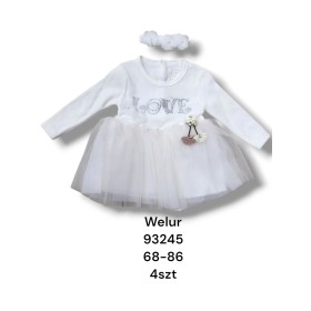 Sukienka DZIECIĘCE , size 68-86,paczka 4szt, 1 kolor