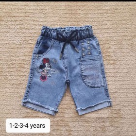 Spodenki Jeansy DZIECIĘCE , size 1-4 lat,paczka 4szt, 1kolor