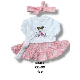 Sukienka DZIECIĘCE , size 68-86,paczka 4szt, 1kolor