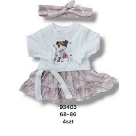 Sukienka DZIECIĘCE , size 68-86,paczka 4szt, 1kolor