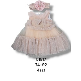 Sukienka DZIECIĘCE , size 74-92,paczka 4szt, 1kolor