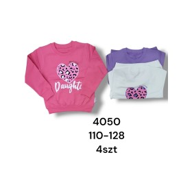 Bluzy DZIECIĘCE , size 110-128 ,paczka 4szt, 1kolor
