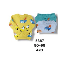 Bluzy DZIECIĘCE , size 80-98 ,paczka 4szt, 1kolor