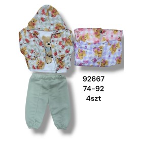 Komplet DZIECIĘCE , size  74-92 ,paczka 4szt, 1kolor