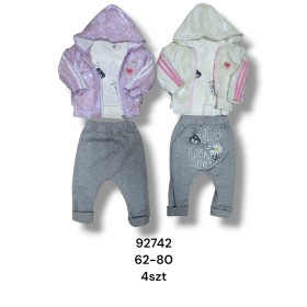 Komplet DZIECIĘCE , size  62-80 ,paczka 4szt, 1kolor