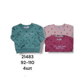 Bluzy DZIECIĘCE , size  92-110 ,paczka 4szt, 1kolor