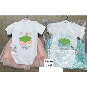 Komplet DZIECIĘCE , size  62-74,paczka 3szt, 1kolor