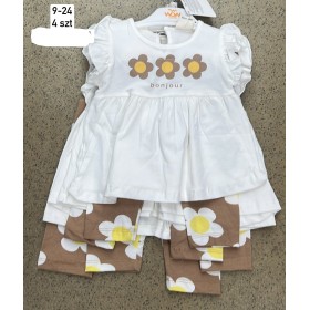 Komplet DZIECIĘCE , size  9-24m ,paczka 4szt, 1kolor