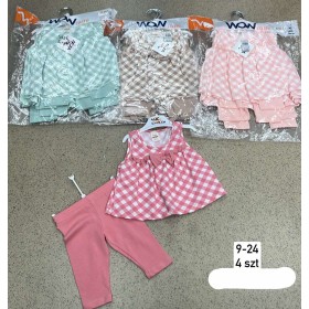 Komplet DZIECIĘCE , size  9-24m ,paczka 4szt, 1kolor