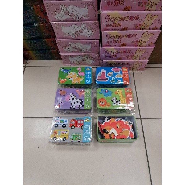 ZABAWKI puzzle.6 SZT / PACZKA, KOLOR JAK NA ZDZIĘCIU