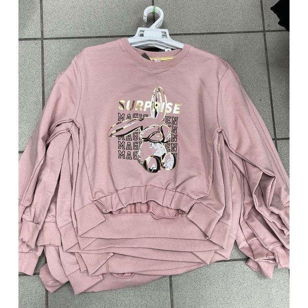 Bluzy DZIECIĘCE , SIZE 128-164,paczka 7szt, ,1kolor