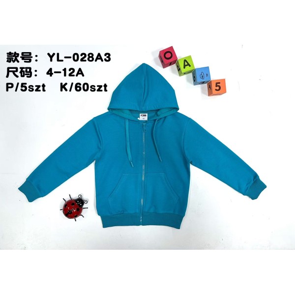 Bluzy DZIECIĘCE , size 4-12lat,paczka 5szt, 1kolor