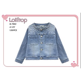 Kurtki jeansy DZIECIĘCE , size 4-12 lat,paczka 5szt, 1kolor