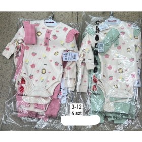 Komplety DZIECIĘCA , Size 3-12m,paczka 4szt,1kolor