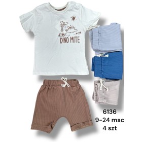Komplety DZIECIĘCA , Size 9-24m,paczka 4szt,1kolor