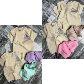 Komplety DZIECIĘCA ,size 9-36m,paczka 4szt,1kolor