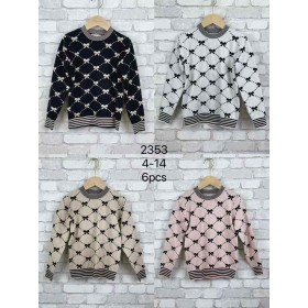 Sweter DZIECIĘCA ,size 4-14 lat,paczka 24szt ,mix kolor