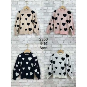 Sweter DZIECIĘCA ,size 4-14 lat,paczka 24szt ,mix kolor