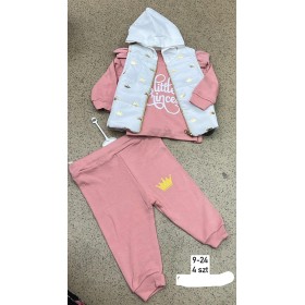 Komplety DZIECIĘCA ,size 9-24m,paczka 4szt ,1kolor