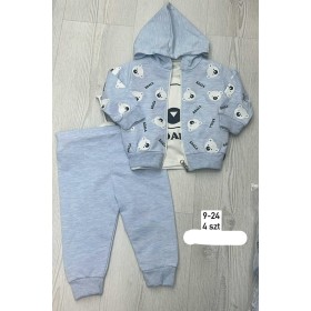Komplety DZIECIĘCA ,size 9-24m,paczka 4szt ,1kolor