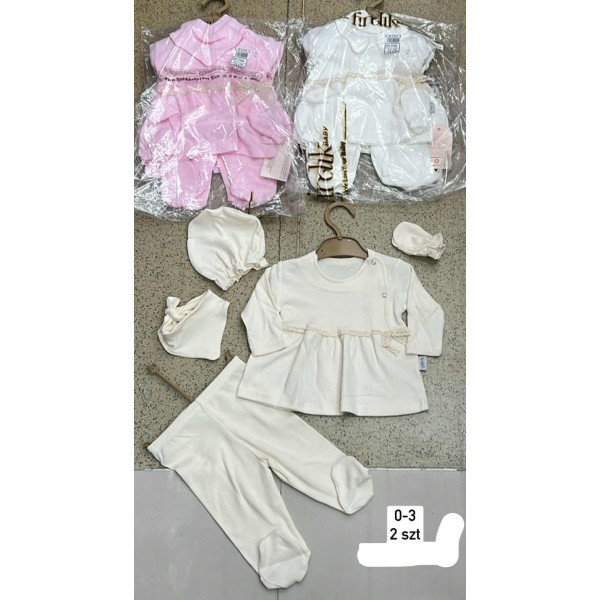 Komplety DZIECIĘCA ,size 0-3m,paczka 2szt ,1kolor